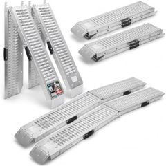 Folding Loading Ramps 180cm Heavy Duty Pair 400kg Capacity, Non-Slip Surface, Portable Foldable Design for Motorcycle, Mobility Scooters, Lawn Mower, Quad, and ATV