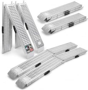 Folding Loading Ramps 180cm Heavy Duty Pair 400kg Capacity, Non-Slip Surface, Portable Foldable Design for Motorcycle, Mobility Scooters, Lawn Mower, Quad, and ATV