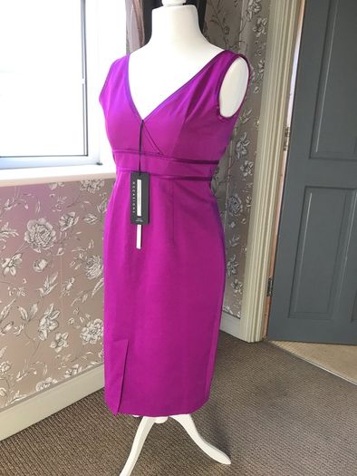 BN M&S ladies midi magenta dress size 12