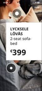 Ikea lycksele double fold out bed