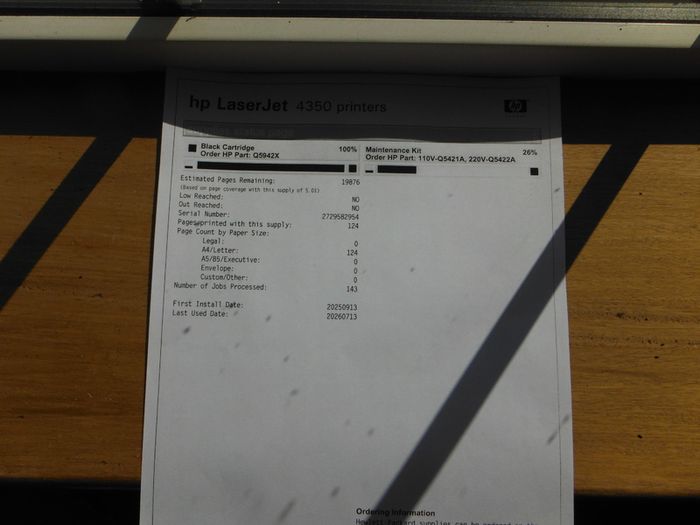 HP laserjet printer 4350dtn & duplex unit