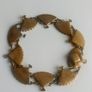 Vintage Japanese Damascene 24k gold inlay fan panel bracelet Image 6