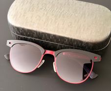 Chilli Beans Browline Sunglasses - Matte Black & Red