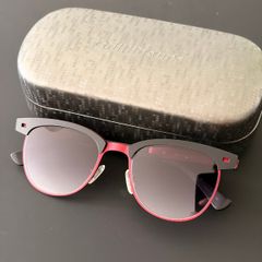 Chilli Beans Browline Sunglasses - Matte Black & Red