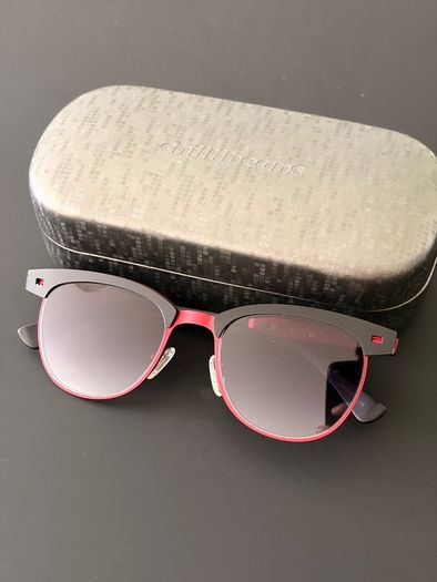 Chilli Beans Browline Sunglasses - Matte Black & Red