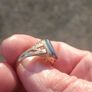 Stunning 9 Carat Gold Hematite Ring Image 6