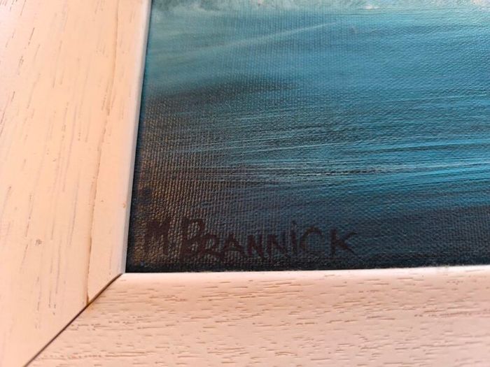 Seascape Oil on Canvas Painting 32/26in
