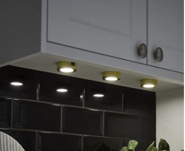 Colours Esmo Brushed Chrome effect Mains-powered LED Under cabinet light IP20 (W)24mm, Pack of 3