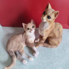 SET OF 2 Orange Cat Sitting.