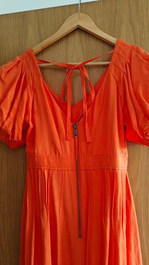 Opalz fit&flare puff sleeve midi dress