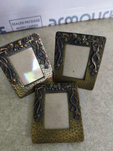 Set of 3 Ornate Black & Gold Small Photo Frame With  French bow , Largentiere, with the tagline ITALY STYLE.