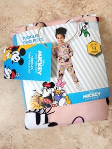 Toddler Two Piece Set Pink 1-2 Years Regular Fit Minnie Mouse Daisy Duck Disney Aldi New