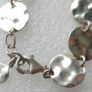 D&F 925 Sterling Silver Hammered Disc Bracelet Image 4