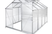 Aluminium Greenhouse Garden Greenhouse Various Models 250 x 185 x 195 cm with Base
