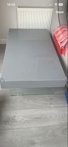 Grey lacquered coffee table