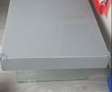 Grey lacquered coffee table