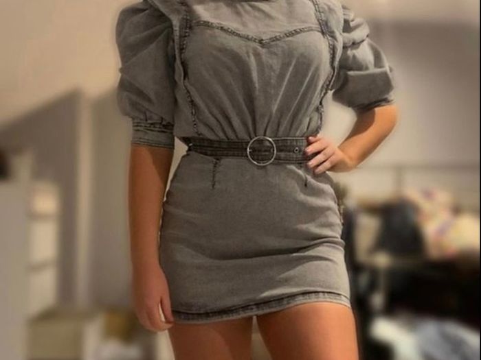 Grey denim dress new