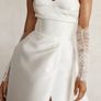 NEW Jane Hill Bridal Satin Scarf AND Pearl Tulle Sleeves. BRAND NEW. UNWORN Image 7