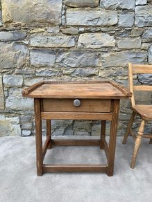 Solid oak French Provincial Farmhouse Side Table.