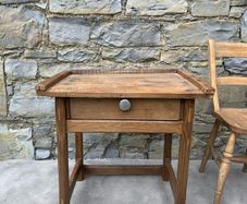 Solid oak French Provincial Farmhouse Side Table.