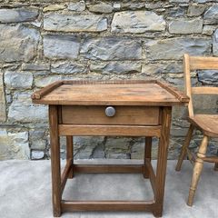 Solid oak French Provincial Farmhouse Side Table.
