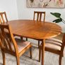 Mid Century Teak Extending Dining Table & 4 Chairs Image 2