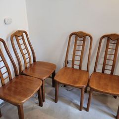 Six Quality Hard Wood Dining Chairs
