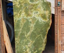 Rare Brazilian Polished Onyx Slab - Thick 124.5 cm x 66 cm Natural Stone with Deep Figuring