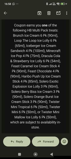 Free HB multipacks of icepops voucher for SuperValu.