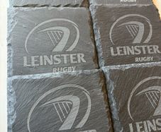 leinster rugby slate coasters