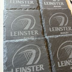 leinster rugby slate coasters