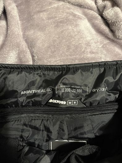 Motorcycle Pants Oxford Montreal 4.0 Stealth Black Size: Medium Regular Leg