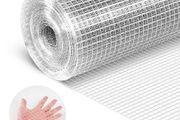 Hardware Cloth, 12.7 mm 1 x 20 m 0.8 mm Diameter Chicken Wire Fence, Hot-Dip Galvanized After Welding Metal Wire Mesh Roll, Garden Plant Welded Fencing Roll, Supports Poultry Netting Cage Fence