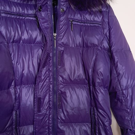 Savage Violet Purple Down Belted Puffer Coat Jacket 8-10UK/36-38EU