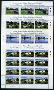 2006 Ireland Inland Waterways Commemorative Stamp Sheetlet Plate 1A1A1A1A Mint Never Hinged (MNH)