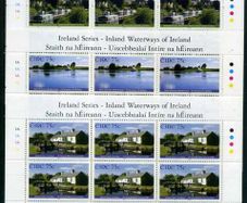 2006 Ireland Inland Waterways Commemorative Stamp Sheetlet Plate 1A1A1A1A Mint Never Hinged (MNH)