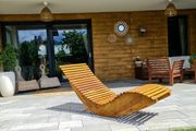 Rocking Sun Lounger Acacia Wood