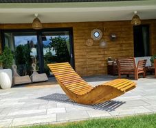 Rocking Sun Lounger Acacia Wood