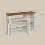 Vintage Sideboard Kitchen Cabinet Storage Cabinet (White) Image 2