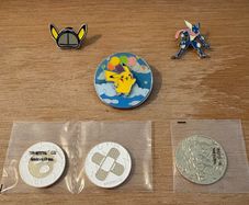 Pokemon Pins & Metallic Coins