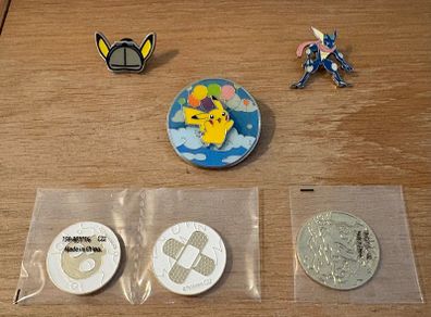 Pokemon Pins & Metallic Coins