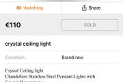 Crystal ceiling light
