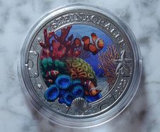 Austria 3 Euro Base Metals Uncirculated Coin 2023 - Stony Coral - Luminous Marine Life