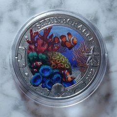 Austria 3 Euro Base Metals Uncirculated Coin 2023 - Stony Coral - Luminous Marine Life