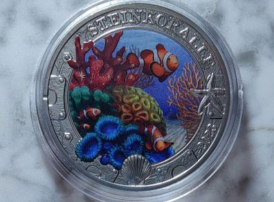 Austria 3 Euro Base Metals Uncirculated Coin 2023 - Stony Coral - Luminous Marine Life