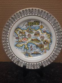 Vintage Jersey Souvenir Plate
