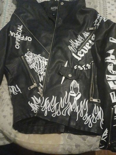 punk rock leather jacket male/female