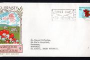1970 Guernsey 4d Agriculture and Horticulture Commemorative Stamp Illustrated Addressed First Day of Issue (FDC)