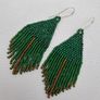 Green earrings, silver earhooks Image 7