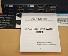 2 port HDMI Switch 2x2 4K 60hz USB3.0